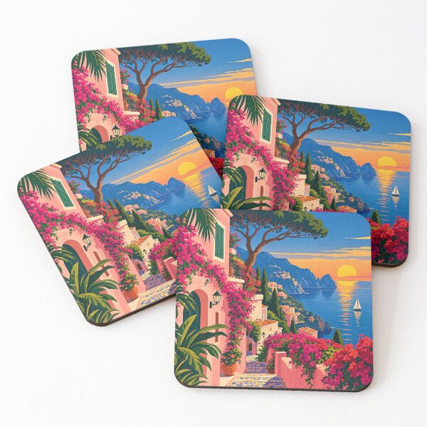 Item preview, Mediterranean Sunset Village Escape designed and sold by everlycosper.