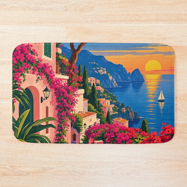 Item preview, Mediterranean Sunset Village Escape designed and sold by everlycosper.