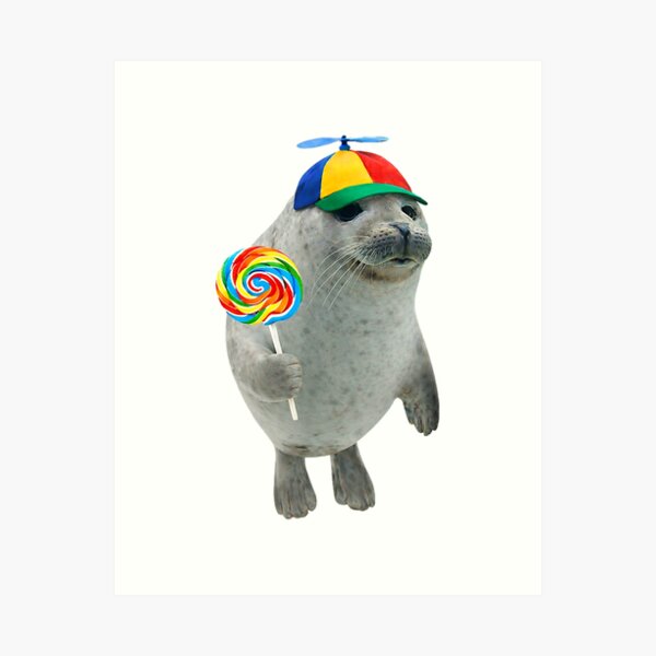 Item preview, Silly Seal with Lollipop Meme designed and sold by DrewLawson.