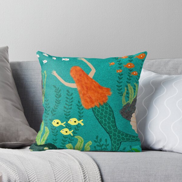 Item preview, Mermaid in Vibrant Underwater Scene designed and sold by Elaine M Hayward .