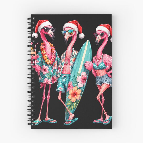Item preview, Xmas in July Funny Flamingo Summer Beach Christmas designed and sold by vetr772.
