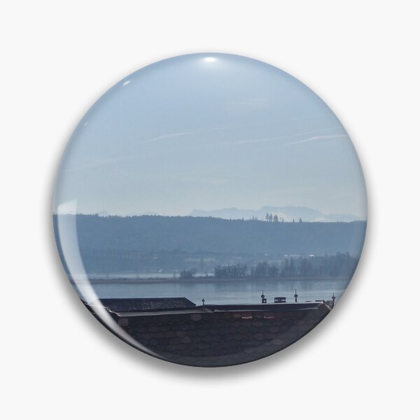 Item preview, Lake landscape, Switzerland, La Neuveville, church steeple designed and sold by Seboux.