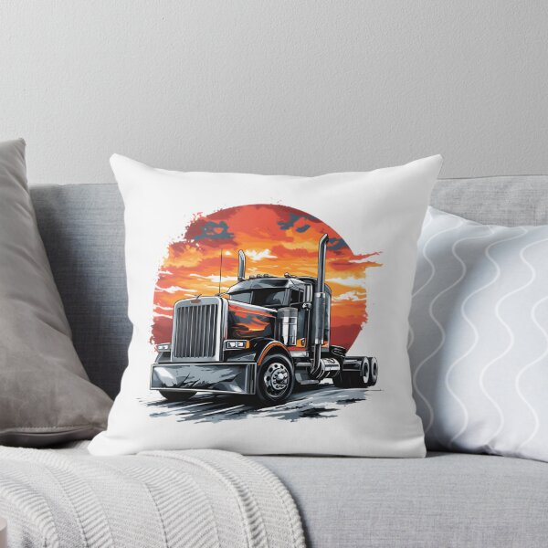 Item preview, Peterbilt Style Big Rig Truck Illustration for Trucking Enthusiasts designed and sold by matrixyt.