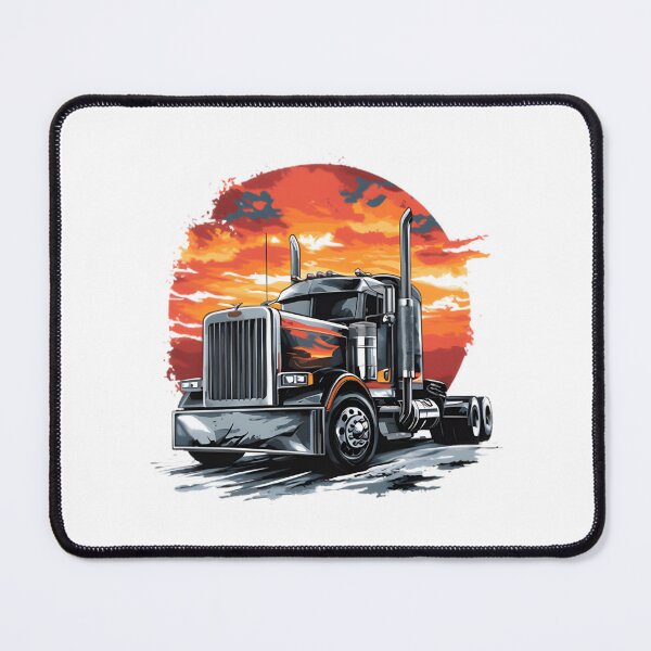 Item preview, Peterbilt Style Big Rig Truck Illustration for Trucking Enthusiasts designed and sold by matrixyt.