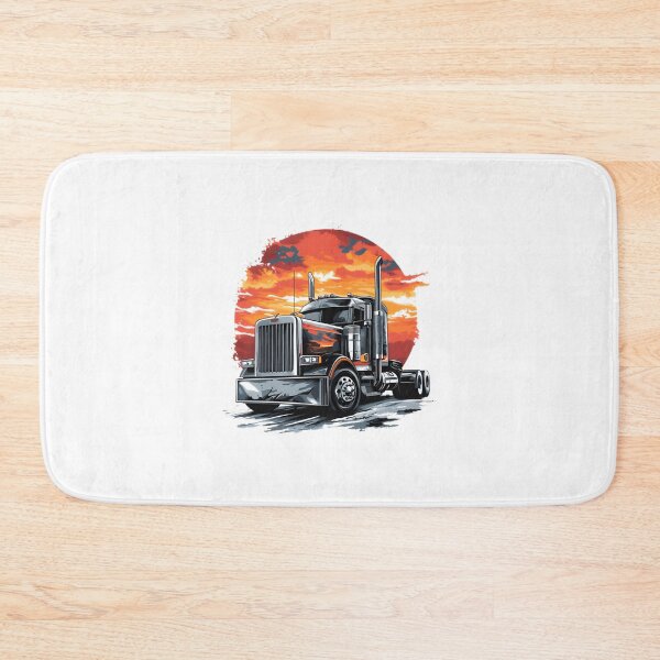 Item preview, Peterbilt Style Big Rig Truck Illustration for Trucking Enthusiasts designed and sold by matrixyt.