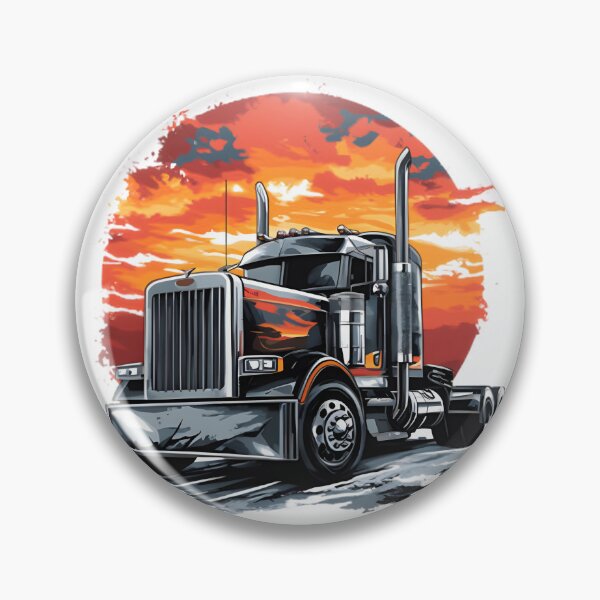 Item preview, Peterbilt Style Big Rig Truck Illustration for Trucking Enthusiasts designed and sold by matrixyt.