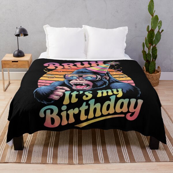 Item preview, Gorilla Birthday Boys Adult Kids Bruh It's My Birthday designed and sold by DrewLawson.