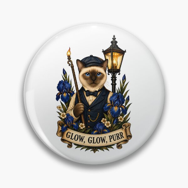 Artikelvorschau, Glow Glow Purr Siamese Lamplighter Art entworfen und verkauft von Old's Cool Cat Studio.