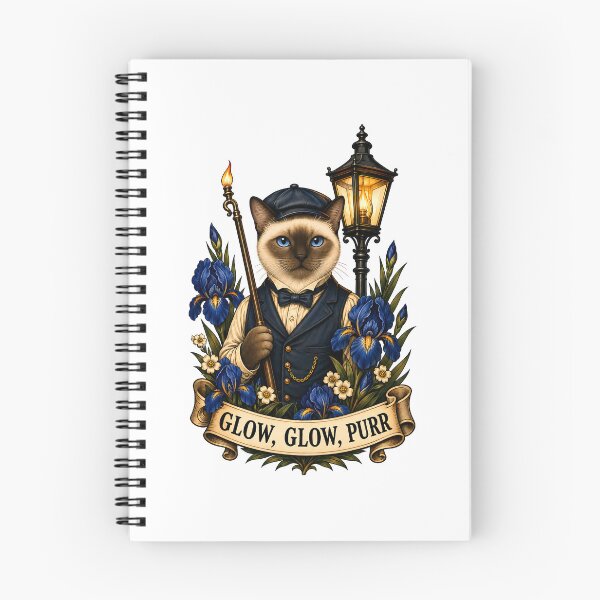 Item preview, Glow Glow Purr Siamese Lamplighter Art designed and sold by Old's Cool Cat Studio.