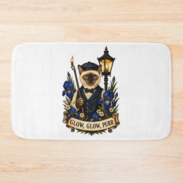 Item preview, Glow Glow Purr Siamese Lamplighter Art designed and sold by Old's Cool Cat Studio.