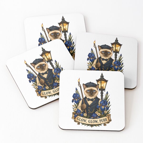 Item preview, Glow Glow Purr Siamese Lamplighter Art designed and sold by Old's Cool Cat Studio.