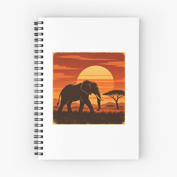 Item preview, Retro Safari Silhouette - Elephant designed and sold by A Light Worker.