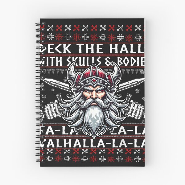 Item preview, Deck The Halls With Skulls And Bodies Funny Viking Christmas designed and sold by vetr772.