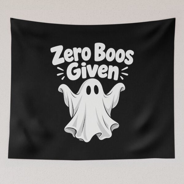 Item preview, Zero Boos Given Funny Ghost Halloween Sarcastic Humor T-Shirt – Funny Halloween Gift, Spooky Ghost Graphic designed and sold by Trendably.