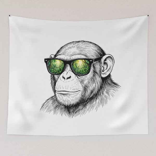 Item preview, Chimpanzee Jungle Canopy Sunglasses Reflection designed and sold by Bad-Decisions-Designs.