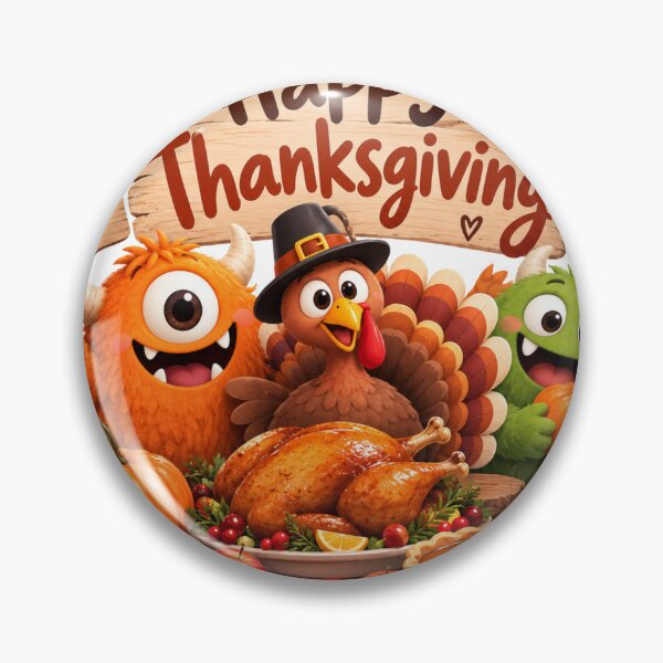 Item preview, Happy Thanksgiving | Cute Thanksgiving Monsters designed and sold by Moonya26.