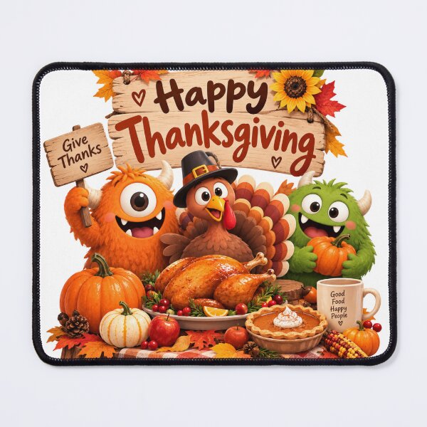 Item preview, Happy Thanksgiving | Cute Thanksgiving Monsters designed and sold by Moonya26.