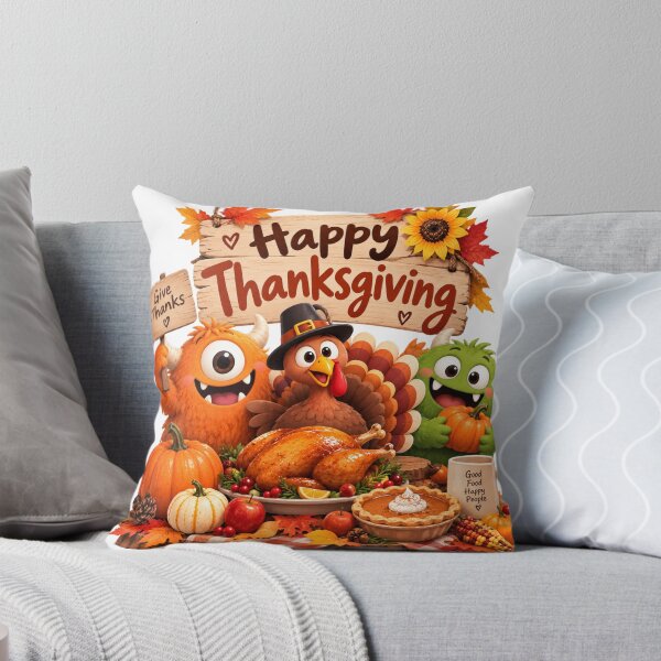 Item preview, Happy Thanksgiving | Cute Thanksgiving Monsters designed and sold by Moonya26.