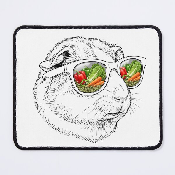 Item preview, Guinea Pig Fresh Vegetables Shades Reflection designed and sold by Bad-Decisions-Designs.