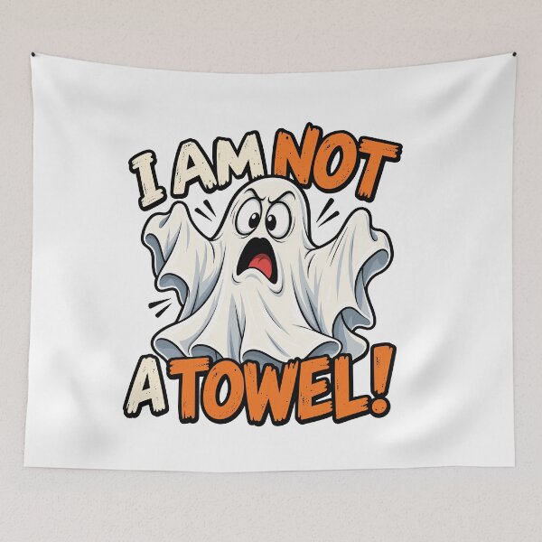 Item preview, I Am Not A Towel Funny Ghost designed and sold by PRINTIONAL.