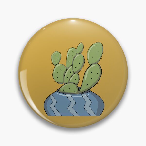 Item preview, Minimalist Bunny Ear Cactus Cute Potted Desert Plant Art designed and sold by Plookiss.