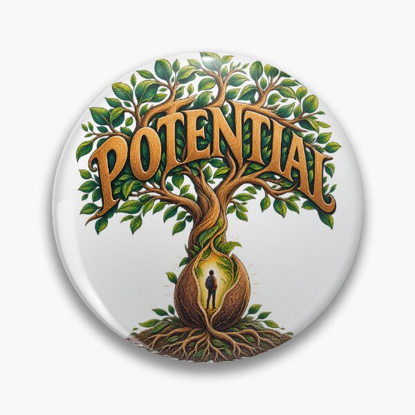 Item preview, Human Potential and Personal Growth Concept Vector Illustration - Blooming Tree from Seed with Person Success Design designed and sold by Nubian Style.