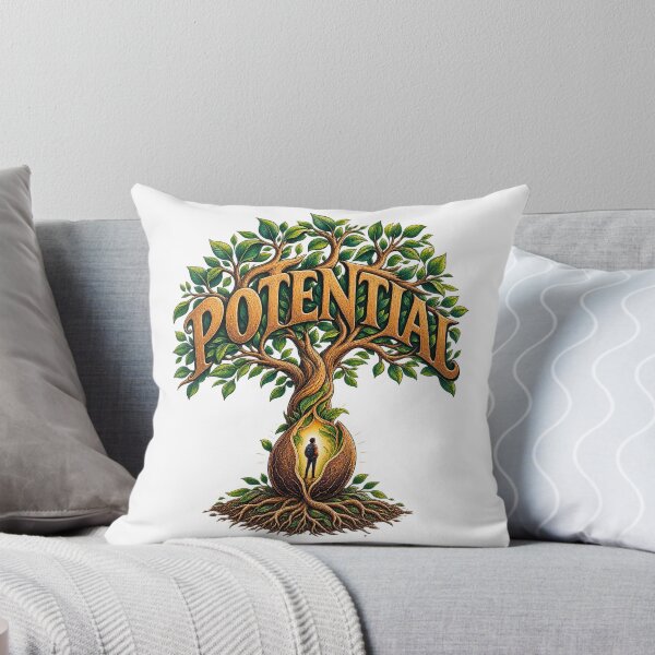 Item preview, Human Potential and Personal Growth Concept Vector Illustration - Blooming Tree from Seed with Person Success Design designed and sold by Nubian Style.