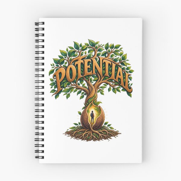Item preview, Human Potential and Personal Growth Concept Vector Illustration - Blooming Tree from Seed with Person Success Design designed and sold by Nubian Style.
