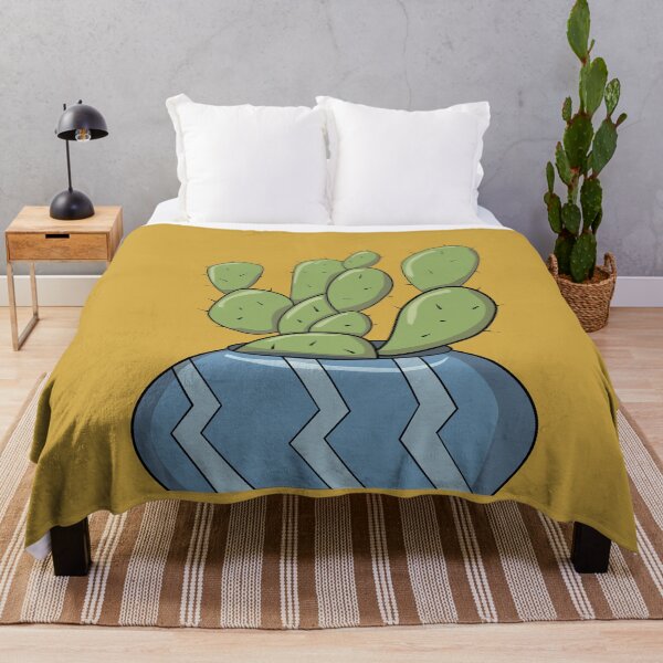 Item preview, Minimalist Bunny Ear Cactus Cute Potted Desert Plant Art designed and sold by Plookiss.