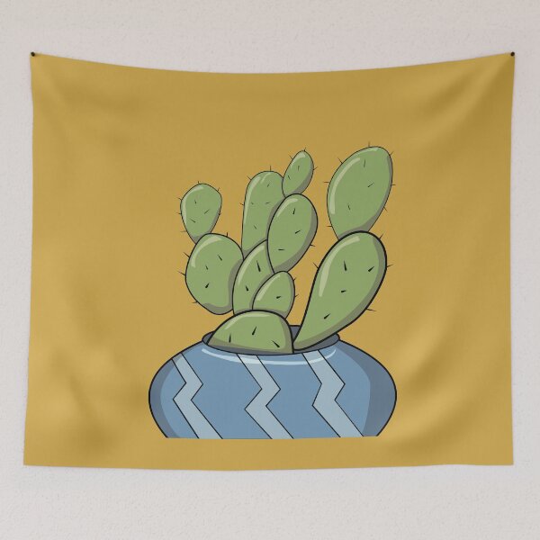 Item preview, Minimalist Bunny Ear Cactus Cute Potted Desert Plant Art designed and sold by Plookiss.