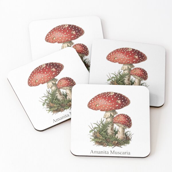 Item preview, Amanita Muscaria Vintage Botanical Illustration designed and sold by Sekla-Studio.