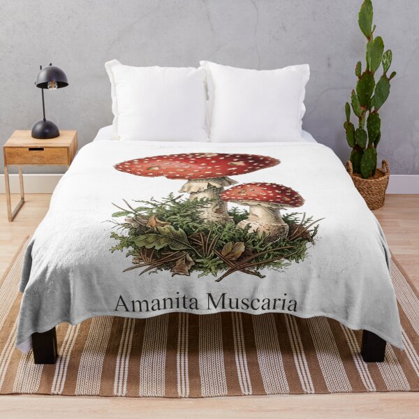 Item preview, Amanita Muscaria Vintage Botanical Illustration designed and sold by Sekla-Studio.
