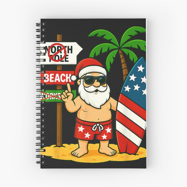 Item preview, Christmas In July Santa & Surfboard USA Flag 4th Of July designed and sold by vetr772.