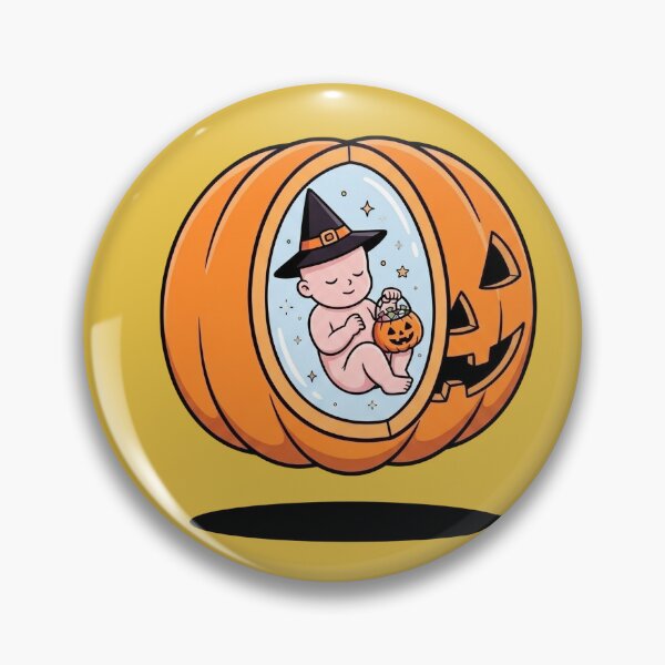 Item preview, Baby In A Pumpkin With A Witch Hat designed and sold by Rare By Hero.