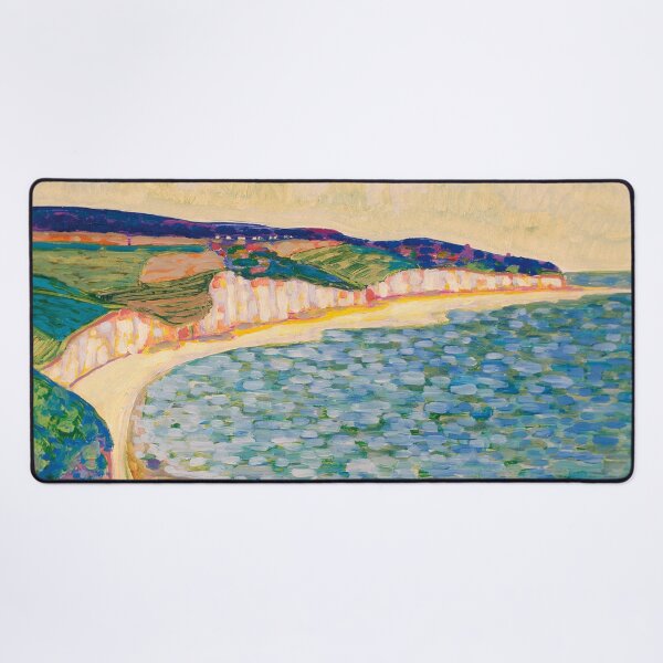 Item preview, Coast and cliffs of Normandy, France landscape painting by Konrad Magi designed and sold by Jéanpaul Ferro.