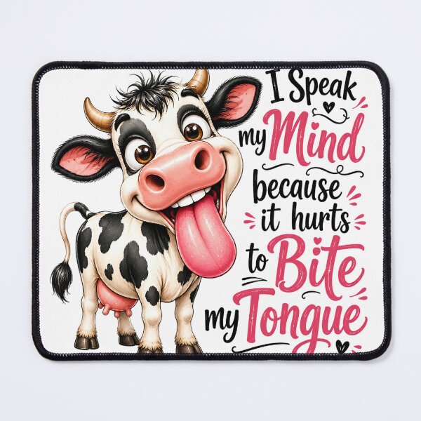 Item preview, I Speak My Mind Because It Hurts to Bite My Tongue | Funny Cow Quote Design designed and sold by Uniquememorable.