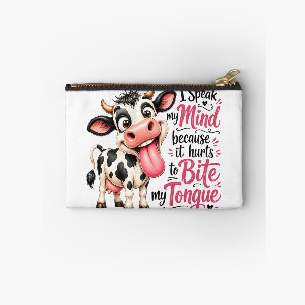 Item preview, I Speak My Mind Because It Hurts to Bite My Tongue | Funny Cow Quote Design designed and sold by Uniquememorable.