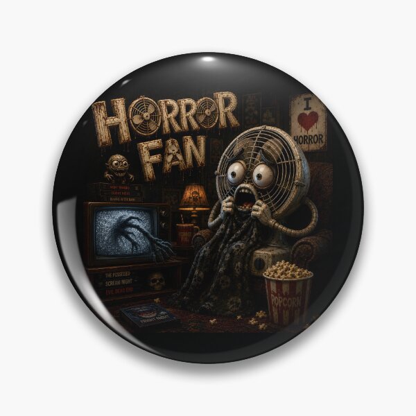 Item preview, Horror Fan - Funny Scared Fan Monster Watching Horror Movies Scene designed and sold by HorrorWorldWeb.