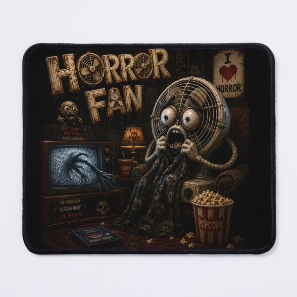Item preview, Horror Fan - Funny Scared Fan Monster Watching Horror Movies Scene designed and sold by HorrorWorldWeb.