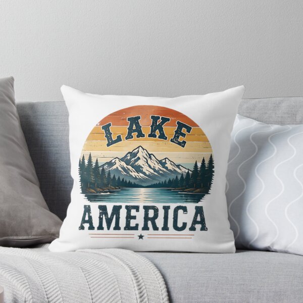 Item preview, Scenic Lake America Landscape Nature Illustration Design designed and sold by shahroozj.