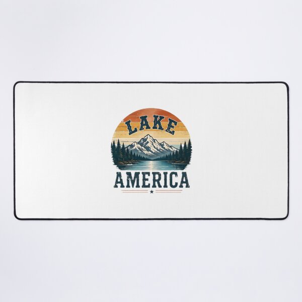 Item preview, Scenic Lake America Landscape Nature Illustration Design designed and sold by shahroozj.