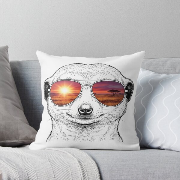 Item preview, Meerkat Savanna Sunset Sunglasses Reflection designed and sold by Bad-Decisions-Designs.
