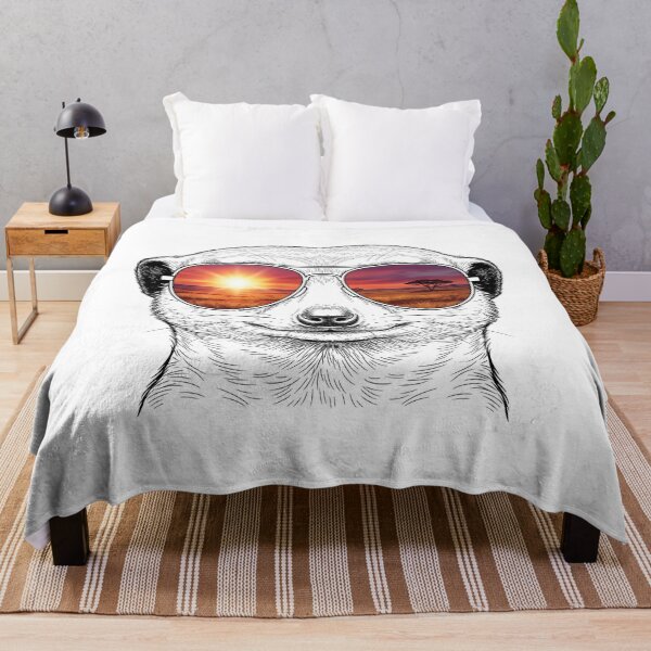 Item preview, Meerkat Savanna Sunset Sunglasses Reflection designed and sold by Bad-Decisions-Designs.