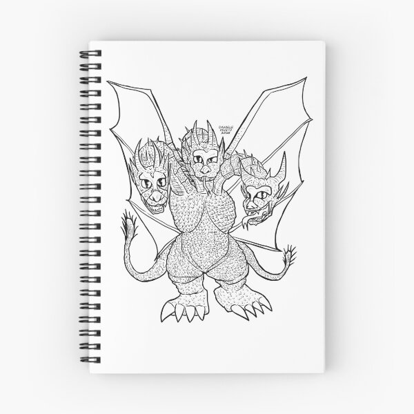 Item preview, Chibi King Ghidorah 1991 Lineart designed and sold by DMDigitalManus.