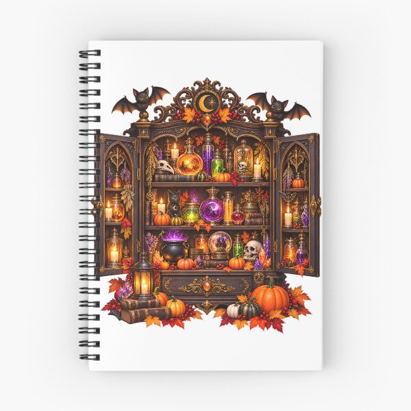Item preview, Moonlit Witch's Cabinet – Magical Potions & Autumn designed and sold by Clothes With Smiling Animals Walt Gral.
