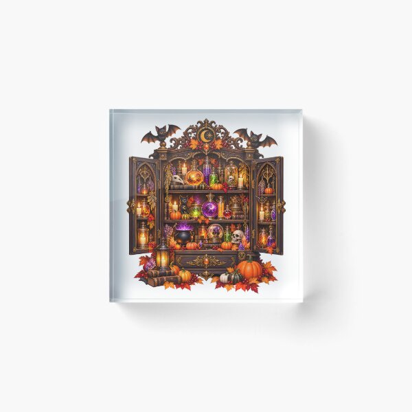 Item preview, Moonlit Witch's Cabinet – Magical Potions & Autumn designed and sold by Clothes With Smiling Animals Walt Gral.