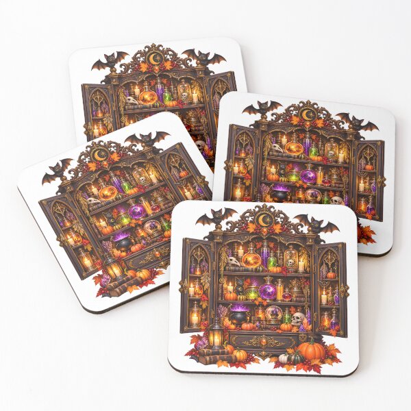 Item preview, Moonlit Witch's Cabinet – Magical Potions & Autumn designed and sold by Clothes With Smiling Animals Walt Gral.