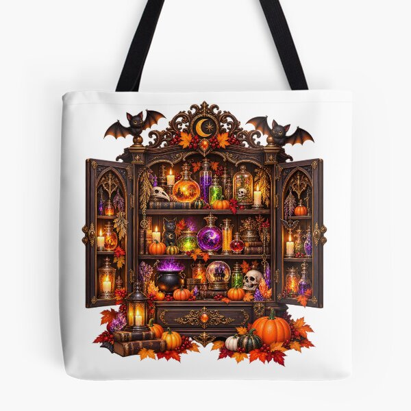 Item preview, Moonlit Witch's Cabinet – Magical Potions & Autumn designed and sold by Clothes With Smiling Animals Walt Gral.