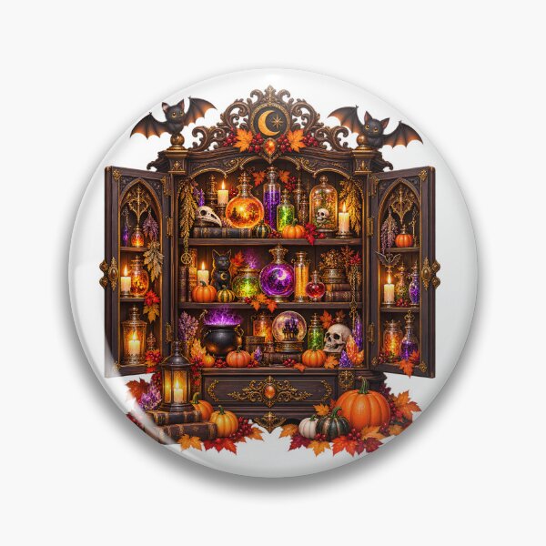 Item preview, Moonlit Witch's Cabinet – Magical Potions & Autumn designed and sold by Clothes With Smiling Animals Walt Gral.