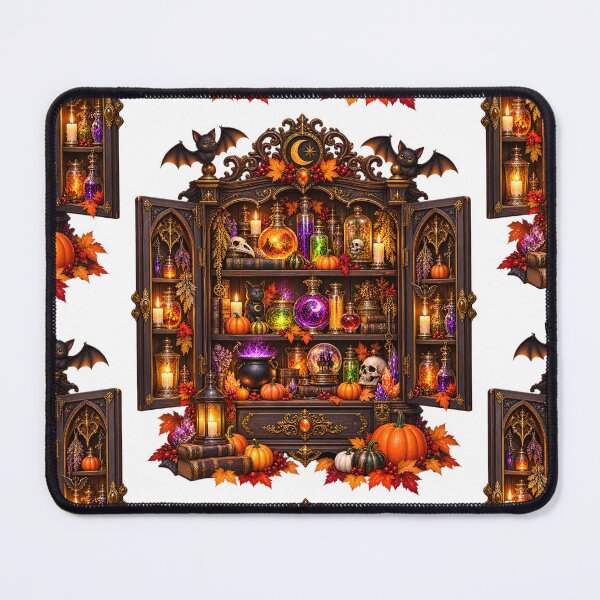 Item preview, Moonlit Witch's Cabinet – Magical Potions & Autumn designed and sold by Clothes With Smiling Animals Walt Gral.